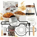 BAVIFY Sourdough Starter Kit, 9″ Round & 10″ Oval Banneton B…