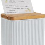 Recipe Box with Cards and Dividers Set 4×6 Recipe Holder for…
